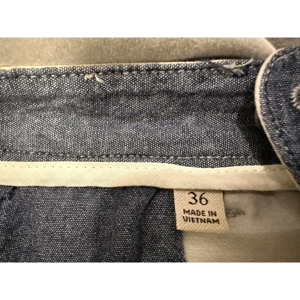 Jachs NY‎ Mens Gray Chino Shorts Size 36 Flat Front Cotton Blend Casual Summer